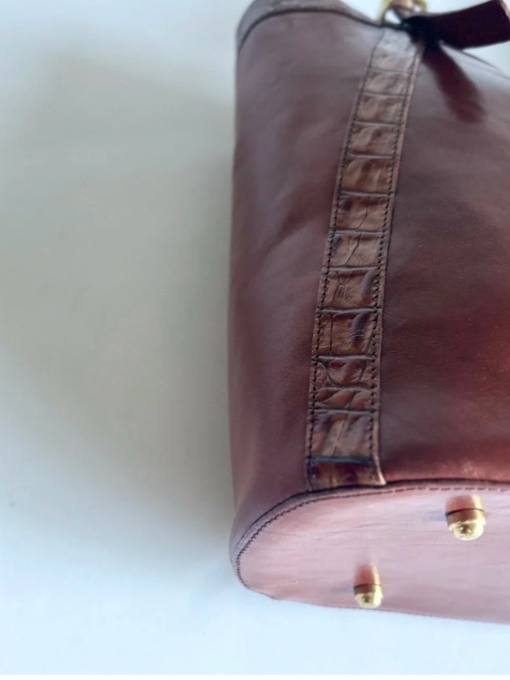 Brahmin Tan Brown Leather Adjustable Straps Handbag Shoulder Bag. - Picture 10 of 16